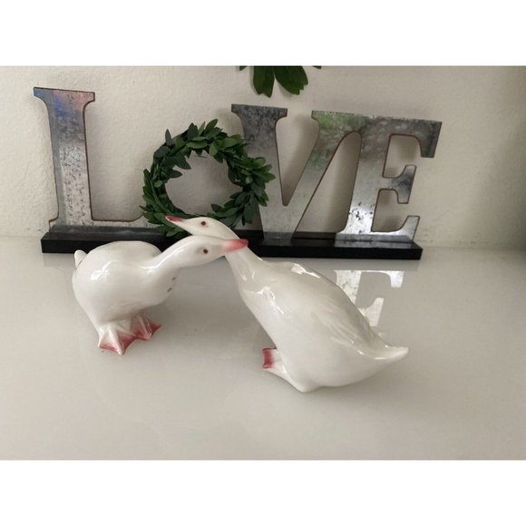 Duck Geese Bone China Salt And Pepper Shakers Vintage Un Used New Retro 1970s - Picture 12 of 16